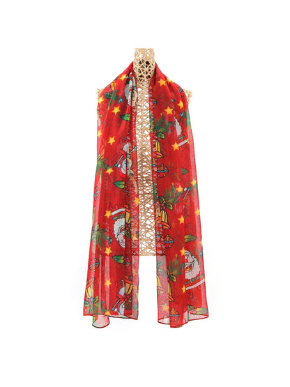 Scarvii - Christmas Reindeer Print Holiday Scarf