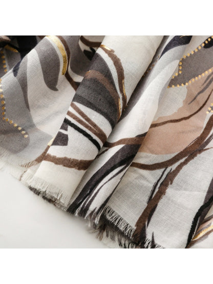 Scarvii - Elegant Orchid Floral Print Scarf