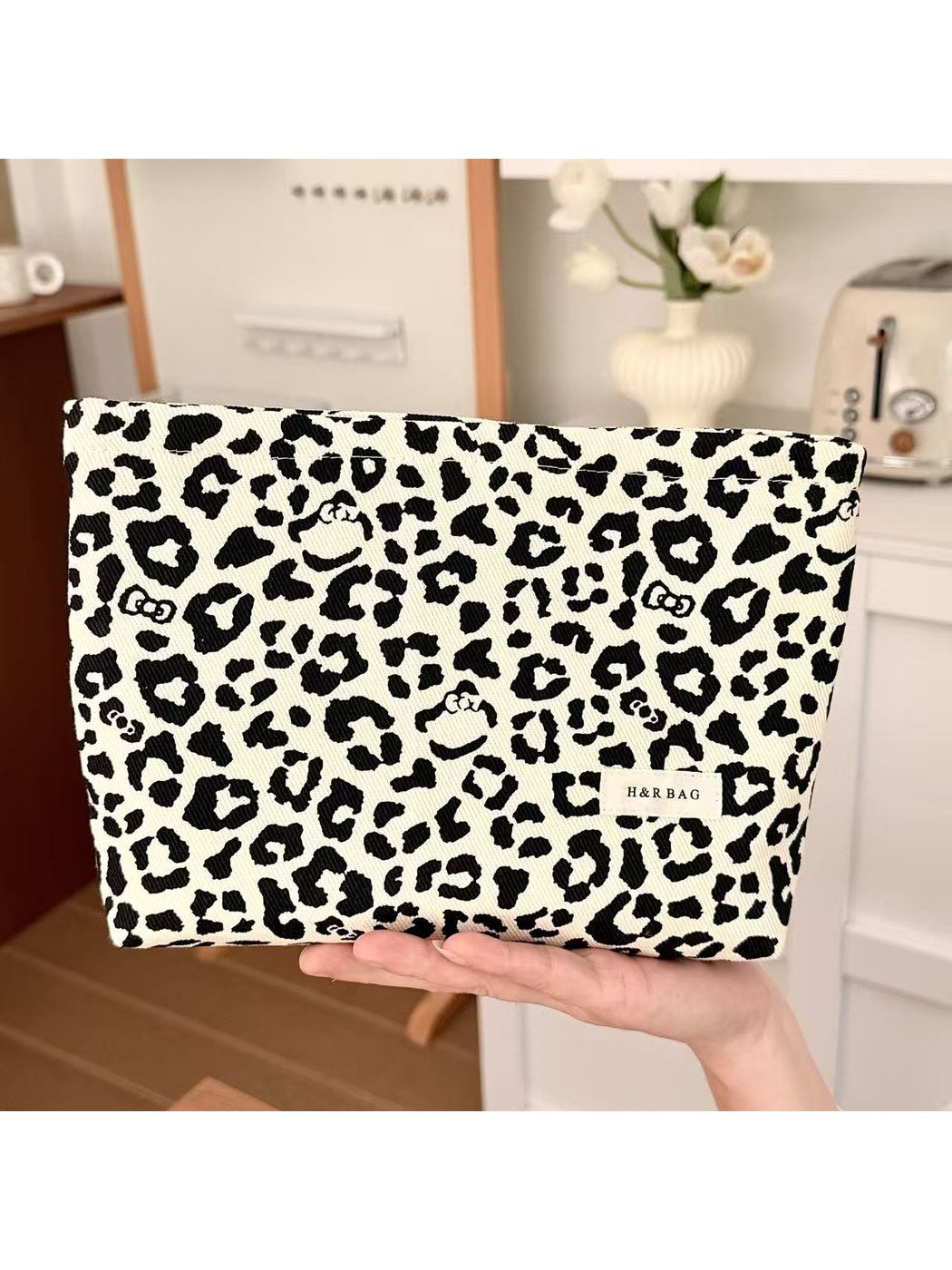Cosbai - Leopard Print Travel Toiletry Storage Bag