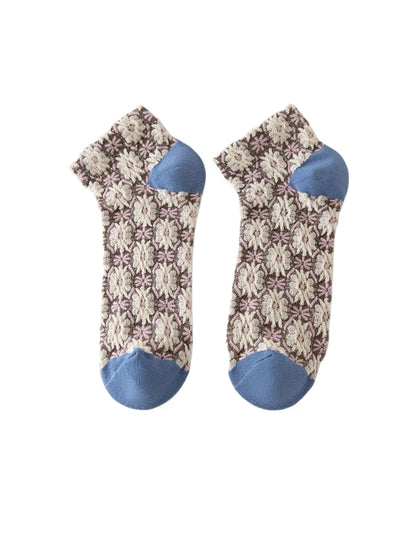 Side view of Rufia soft knit ankle sock highlighting soft fabric texture