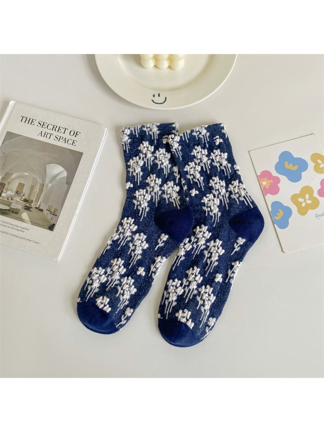 Rufia Bloom Cluster Jacquard Crew Socks product image 8