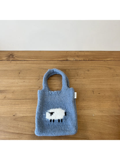 Cosbai - Sheep Motif Knit Tote Bag