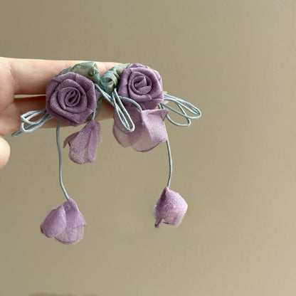 Earwish - Lace Rose Earrings – Elegant & Feminine