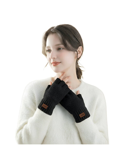 Gloving - Ribbed Knit Fingerless Gloves