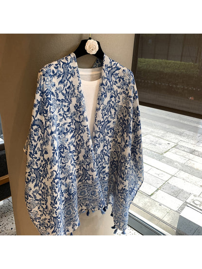 Scarvii - Rectangular Tassel Shawl Scarf