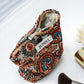 Cosbai - Boho Orange Floral Clutch Bag Zippered Organizer