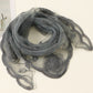 Scarvii - Rose Embroidered Square Scarf & Shawl
