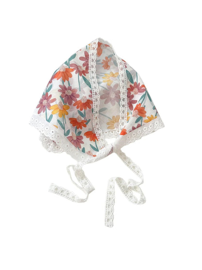 Scarvii - Lace-Trim Patchwork Triangle Scarf