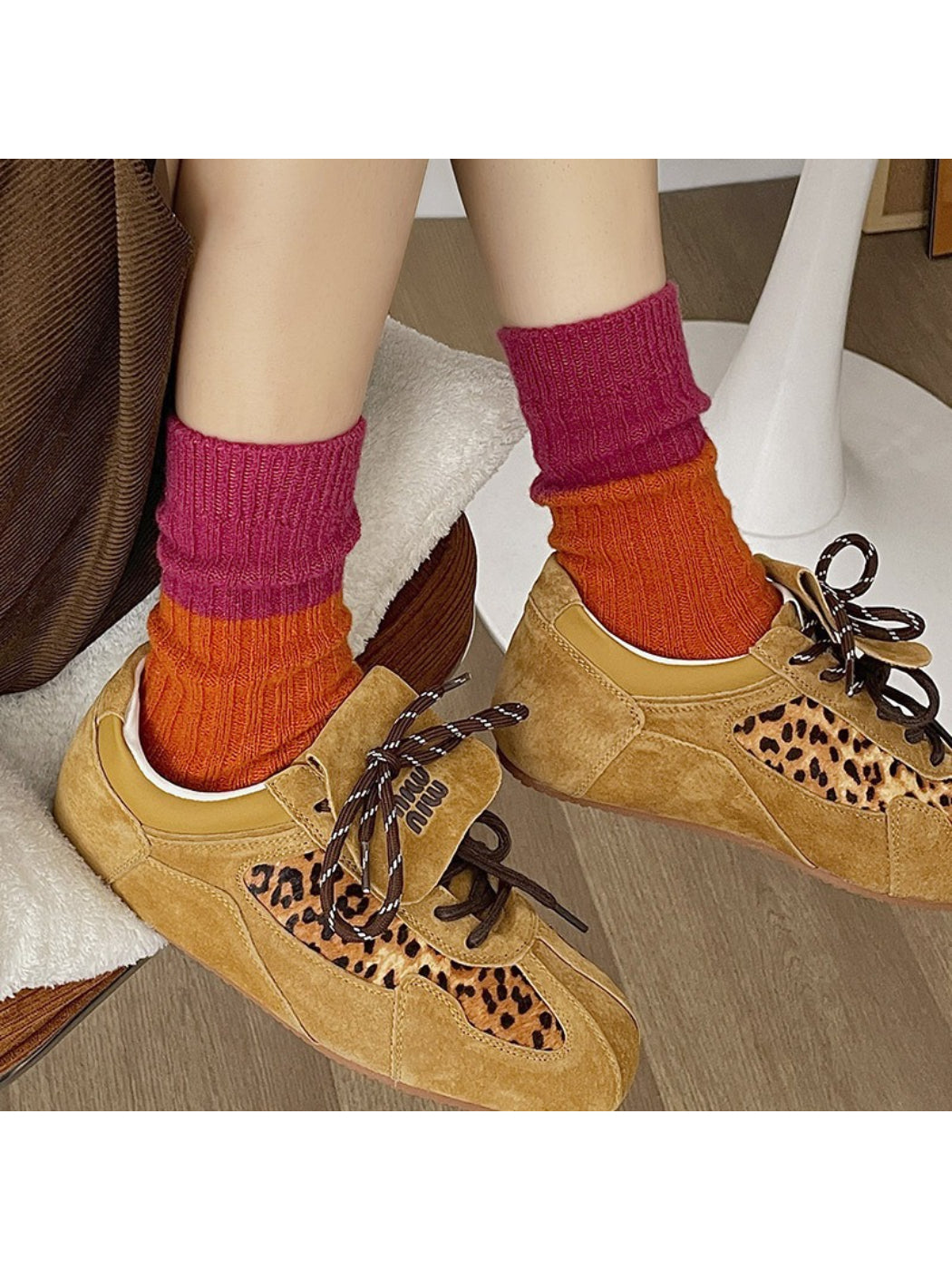 Rufia - Bold Colorblock Crew Socks