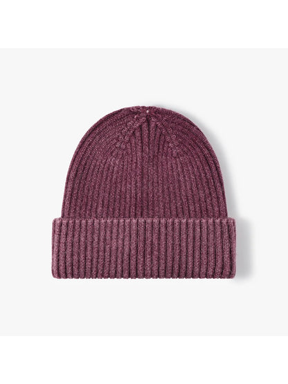 Haila - Heathered Ribbed Cuffed Knit Beanie