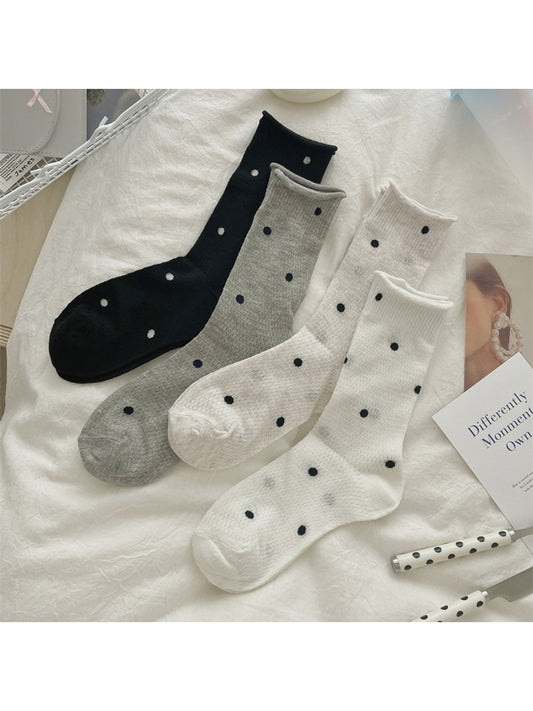 Rufia - Polka Dot Mesh Everyday Crew Socks