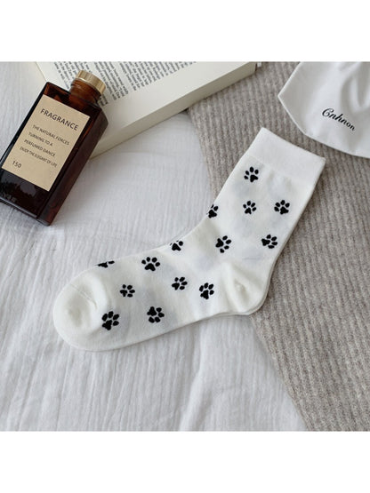 Rufia - Cute Paw Print Crew Socks product image 3
