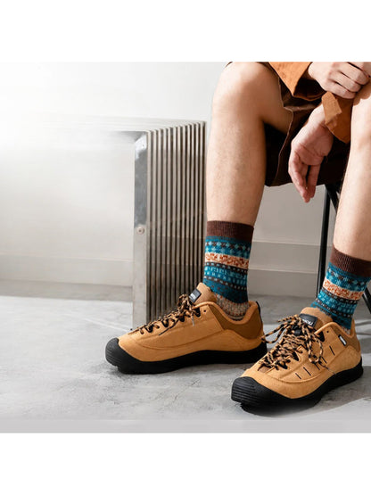 Rufia - Multicolor Geometric Crew Socks