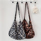 Cosbai - Leopard Print Slouchy Shoulder Tote Bag