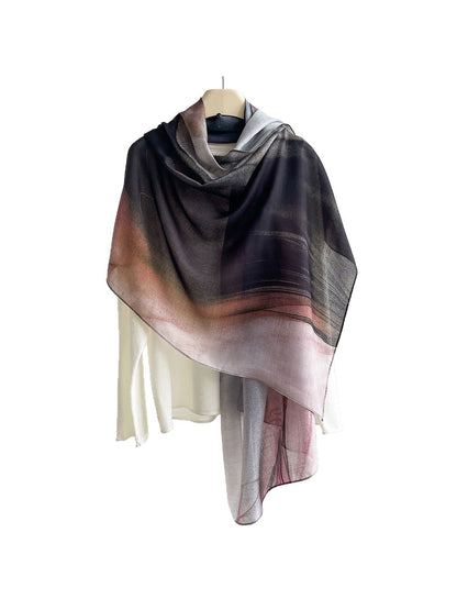 Scarvii - Vintage Floral Print Summer Wrap Scarf