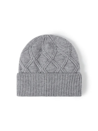 Haila - Diamond Textured Knit Beanie