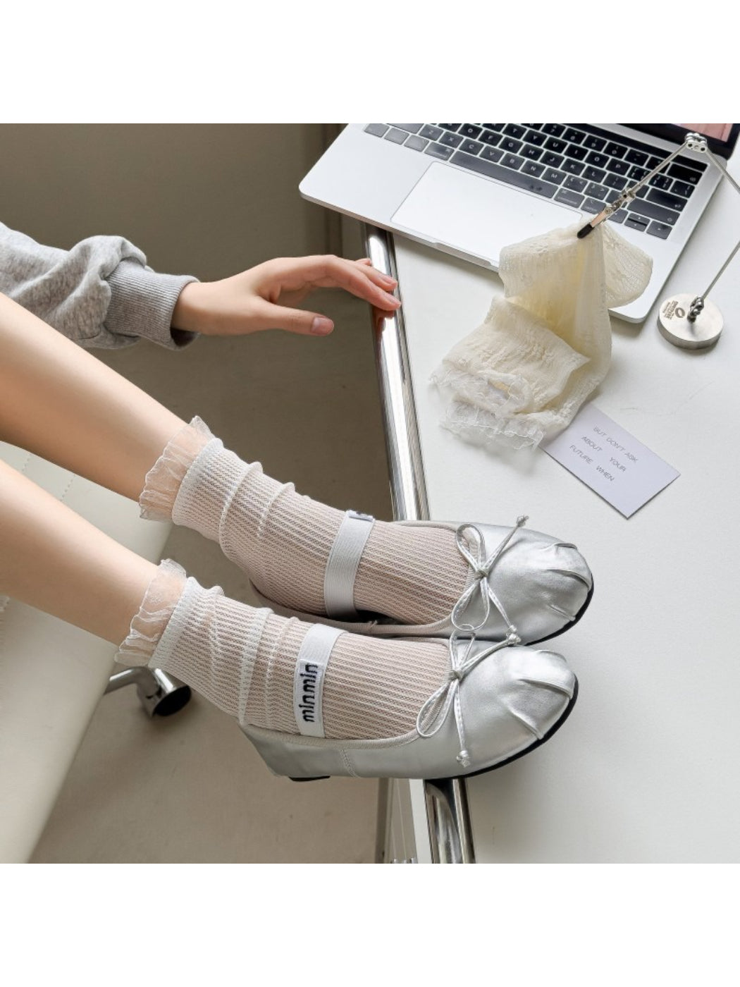 Rufia - Soft Ribbed Frill Edge Crew Socks product image 1