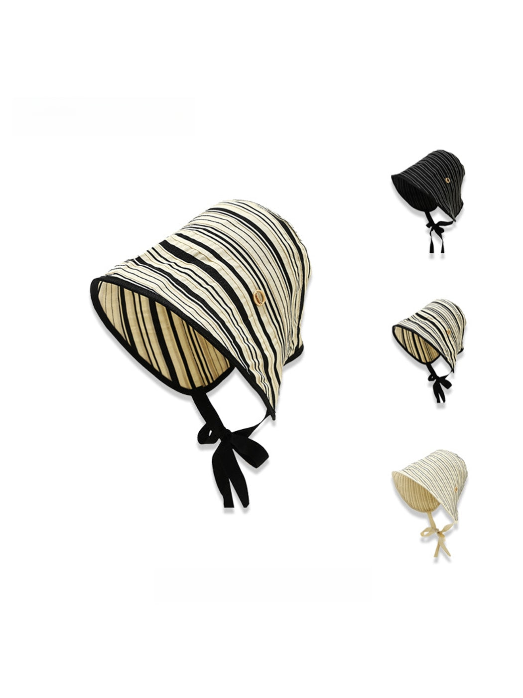 Haila - Brim Striped Bucket Hat