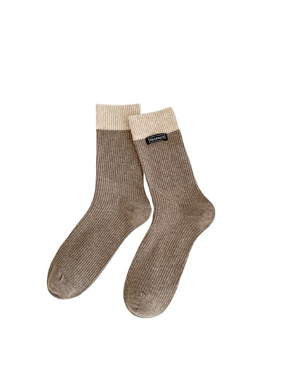Rufia - Color-Block Mid-Calf Socks