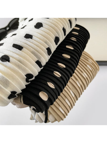 Scarvii - Polka Dot Pleated Scarf