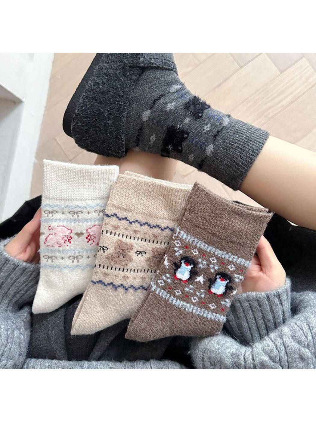 Rufia Nordic Cozy Pattern Crew Socks product image 3