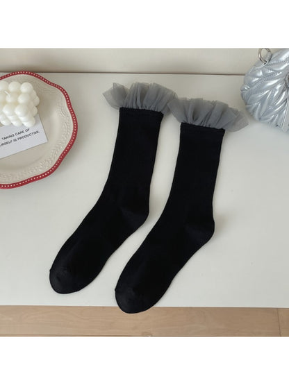 Rufia - Layered Tulle Ruffle Crew Socks product image 8