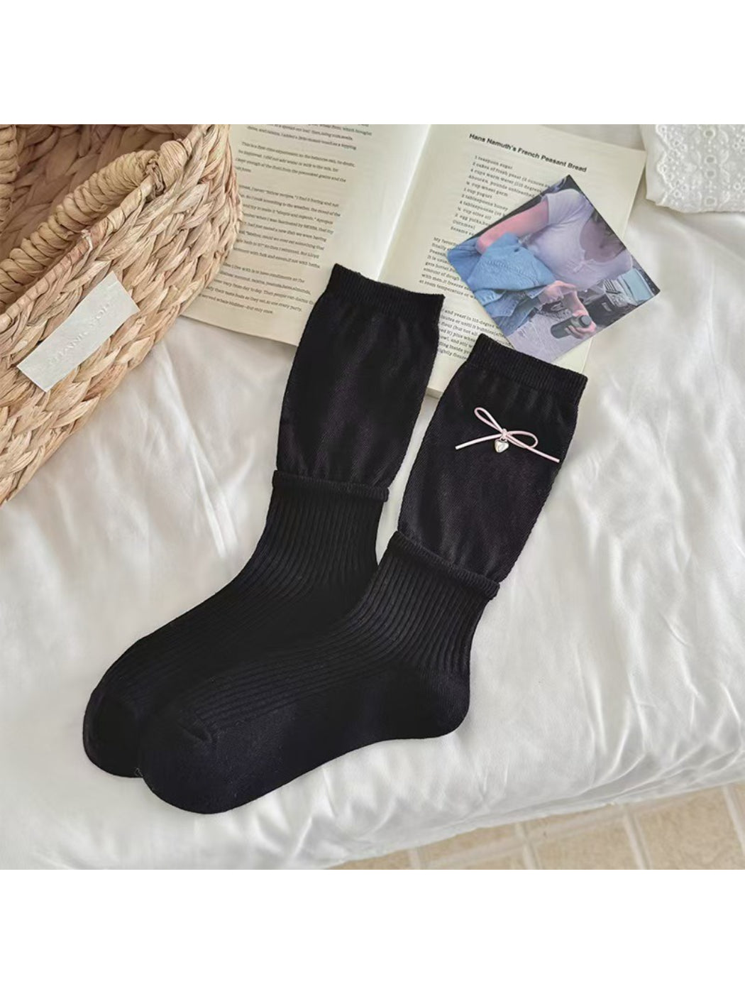 Rufia - Delicate Ribbon Charm Crew Socks product image 8