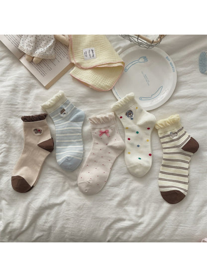 Rufia - Cute Animal Embroidered Crew Socks product image 1