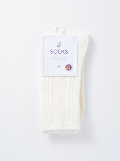 Rufia - Solid Color Mid-Calf Socks