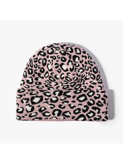 Haila - Leopard Print Cuffed Beanie