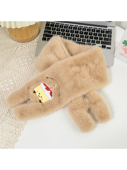 Gloving - Cute Plush Cake Motif Women's Warm Gloves