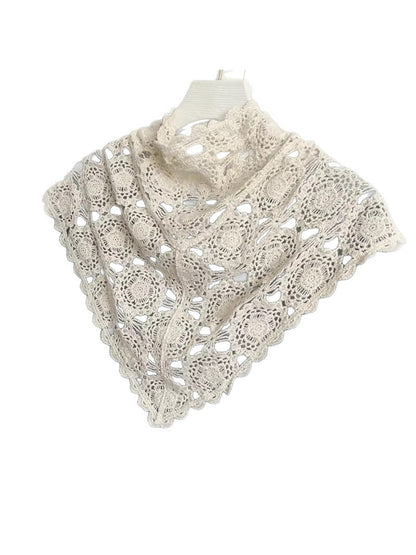 Scarvii - Parisian Style Openwork Lace Triangle Scarf