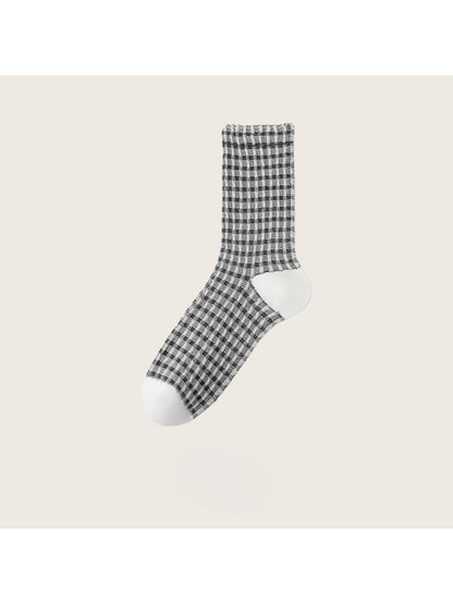 Rufia - Soft Checkered Waffle Crew Socks product image 2