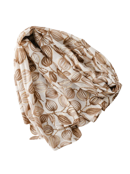 Scarvii - Foil Bud Print Lightweight Wrap Scarf