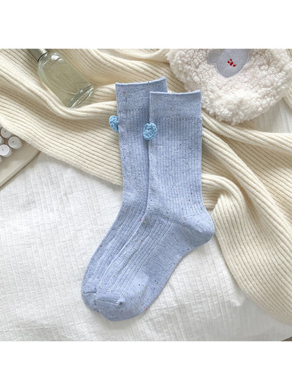 Rufia - Speckled Heart Accent Crew Socks