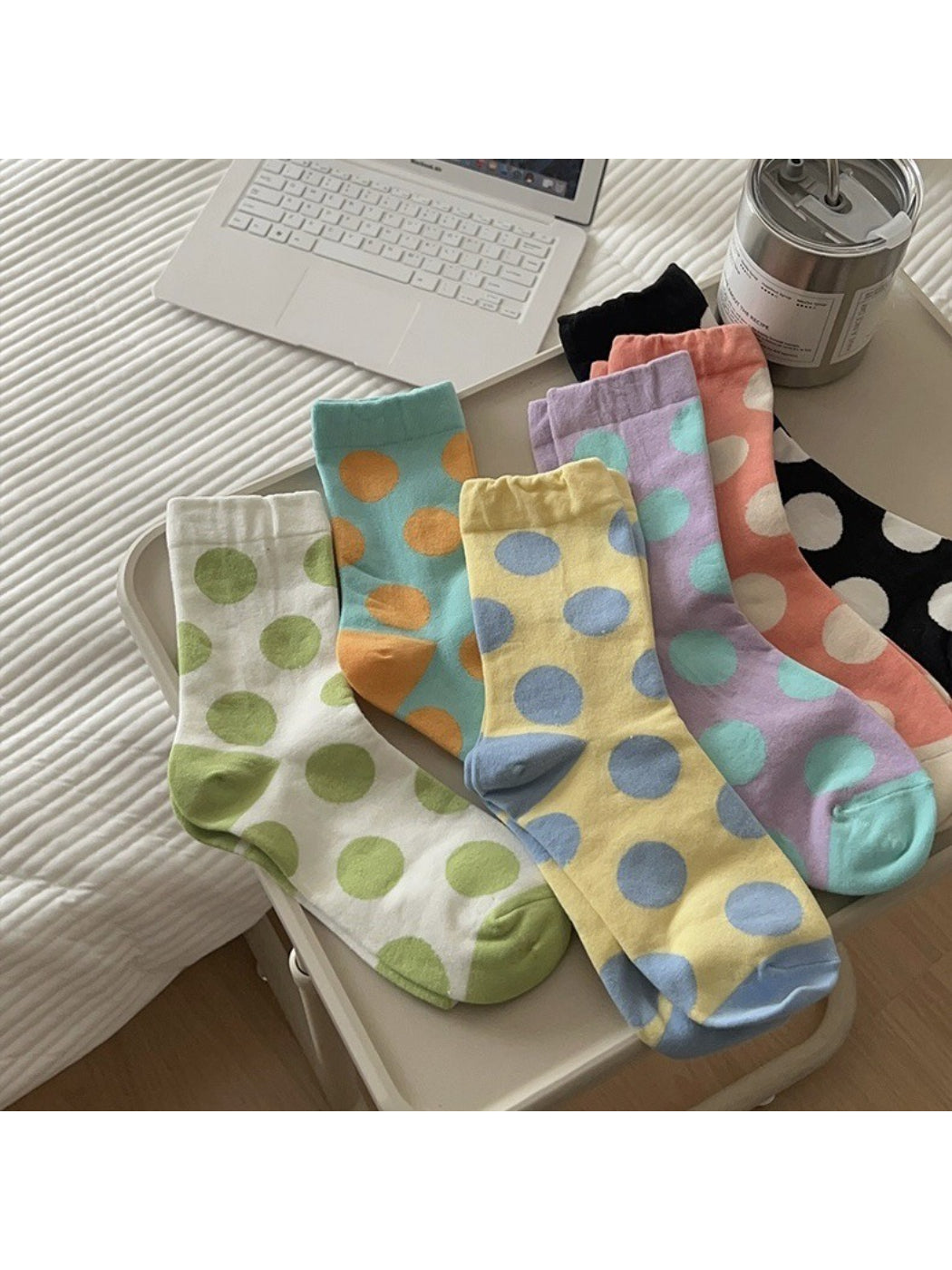 Rufia - Korean Style Polka Dot Crew Socks product image 8