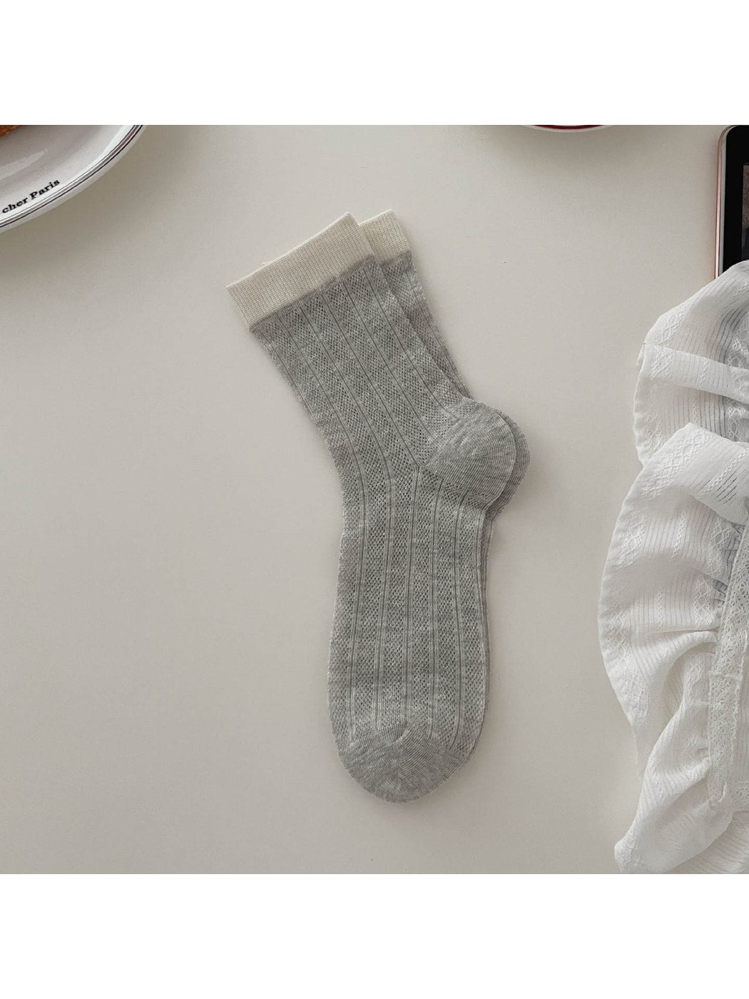 Rufia - Relaxed Mesh Panel Crew Socks