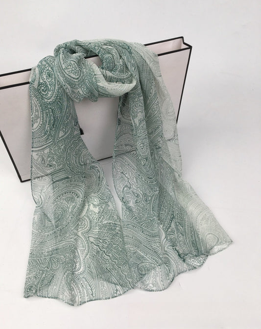 Scarvii light stylish oversized vintage paisley scarf image 2