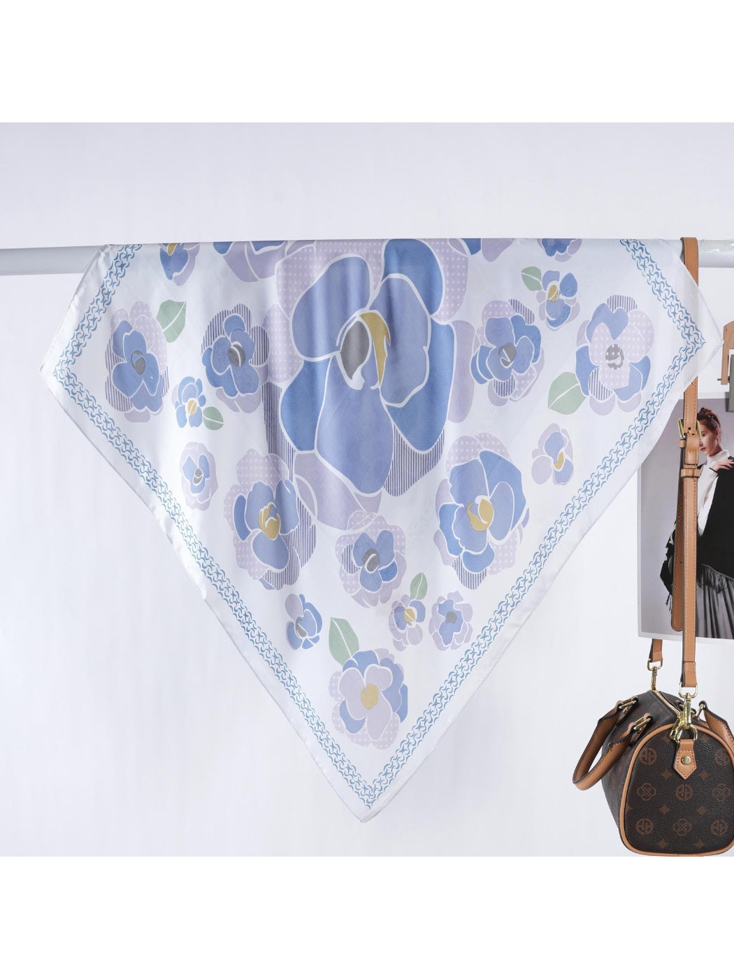 Scarvii - Pastel Flower Border Square Scarf
