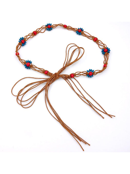 Beco - Colorful Flower Bead Rope Belt