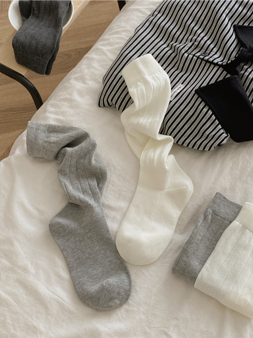Rufia – Solid Color Long Slouch Socks