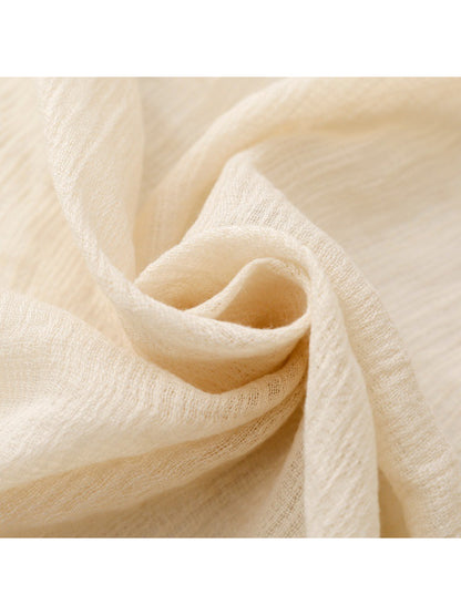 Scarvii - Light Crinkled Texture Tassel Edge Scarf