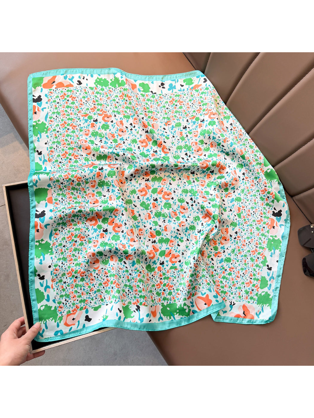 Scarvii Abstract Floral Square Scarf