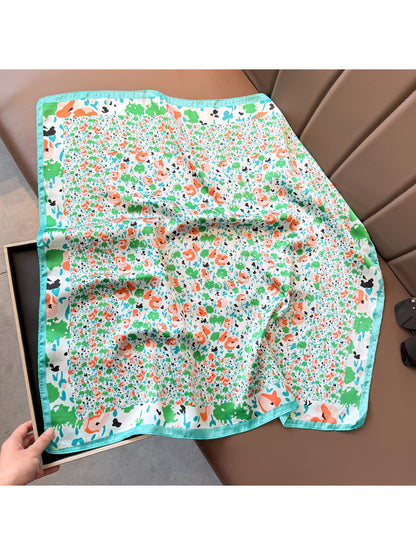 Scarvii Abstract Floral Square Scarf