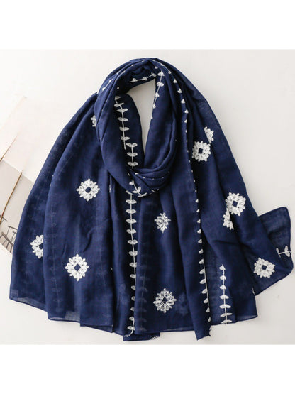 Scarvii - Modern Motif Trim Soft Scarf