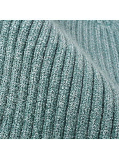 Haila - Heathered Ribbed Cuffed Knit Beanie