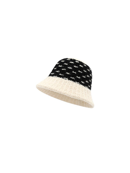 Haila - Color Block Knitted Bucket Hat