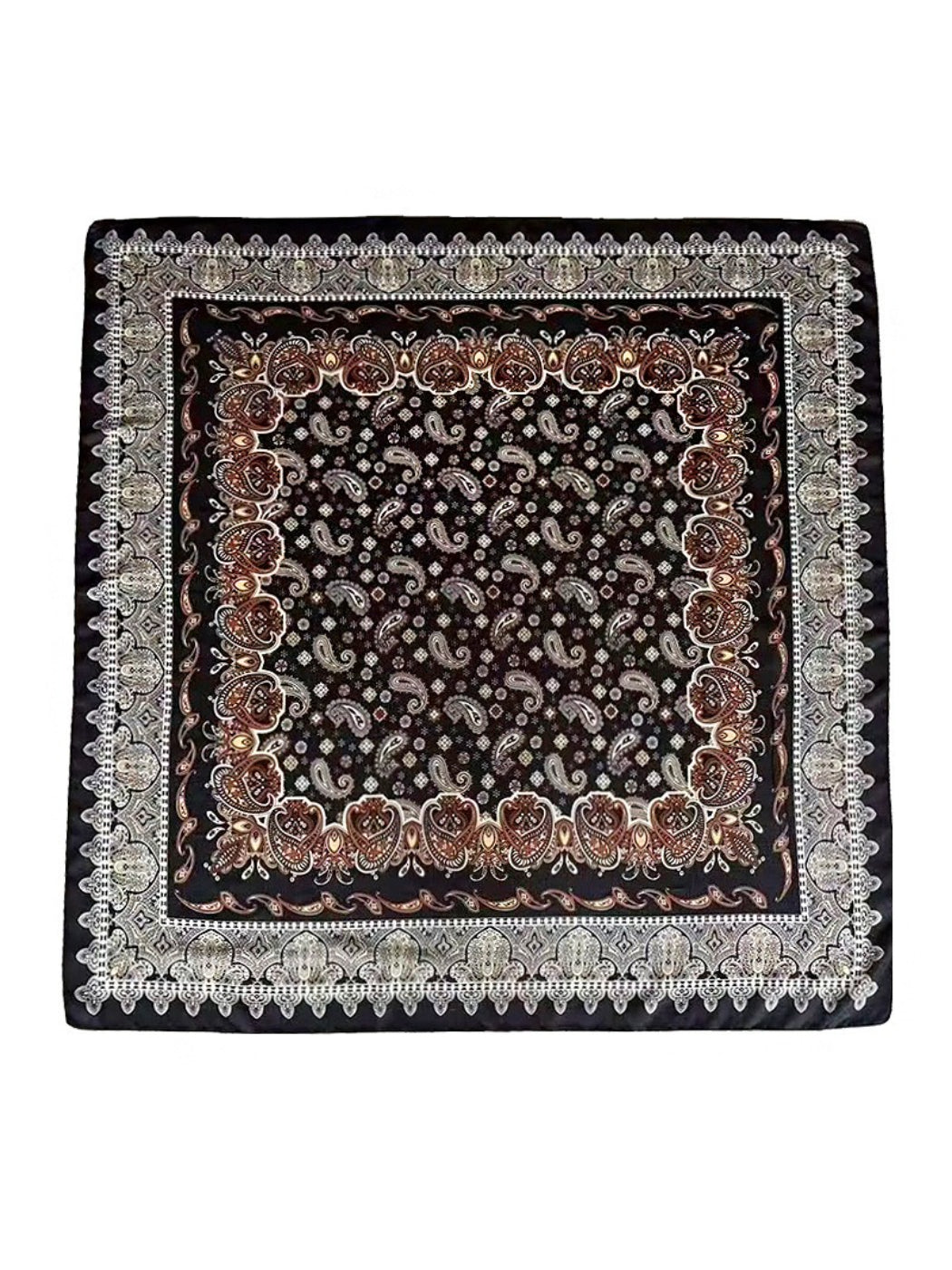 Scarvii Ornate Paisley Square Scarf