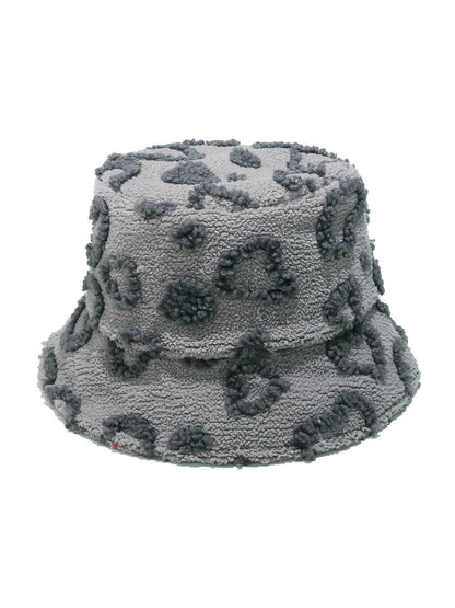 Haila Leopard Texture Fuzzy Bucket Hat