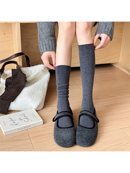 Rufia - Solid Color Knee High Socks